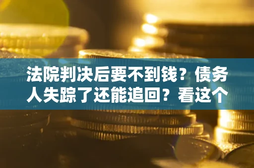 武汉法院判决后要不到钱？债务人失踪了还能追回？看这个方法！