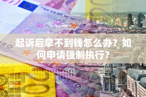 武汉起诉后拿不到钱怎么办？如何申请强制执行？