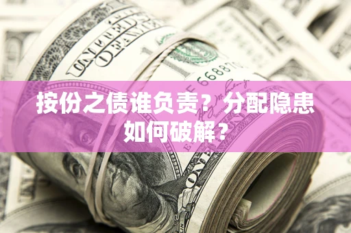武汉按份之债谁负责？分配隐患如何破解？