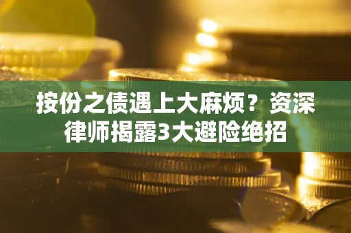 武汉按份之债遇上大麻烦？资深律师揭露3大避险绝招