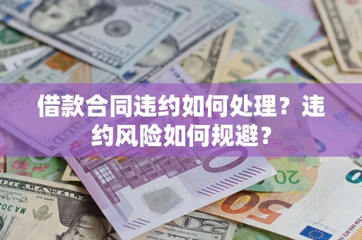 武汉借款合同违约如何处理？违约风险如何规避？