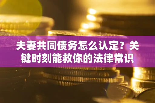 武汉夫妻共同债务怎么认定？关键时刻能救你的法律常识