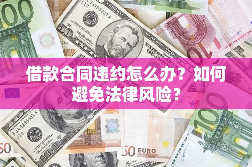 武汉借款合同违约怎么办？如何避免法律风险？