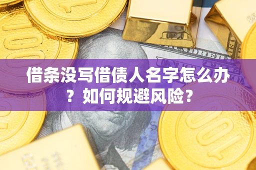 武汉借条没写借债人名字怎么办？如何规避风险？