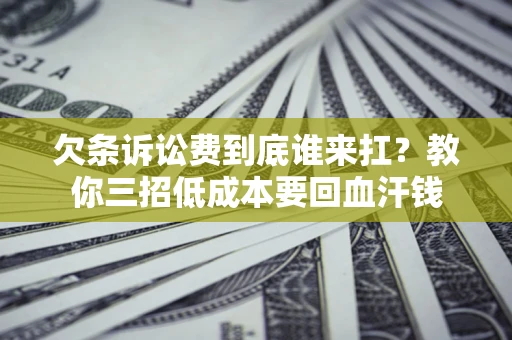武汉欠条诉讼费到底谁来扛？教你三招低成本要回血汗钱